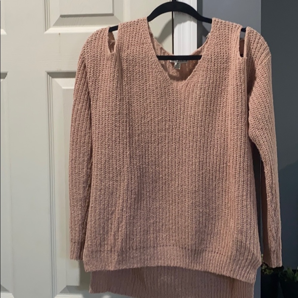 Pink knit sweater